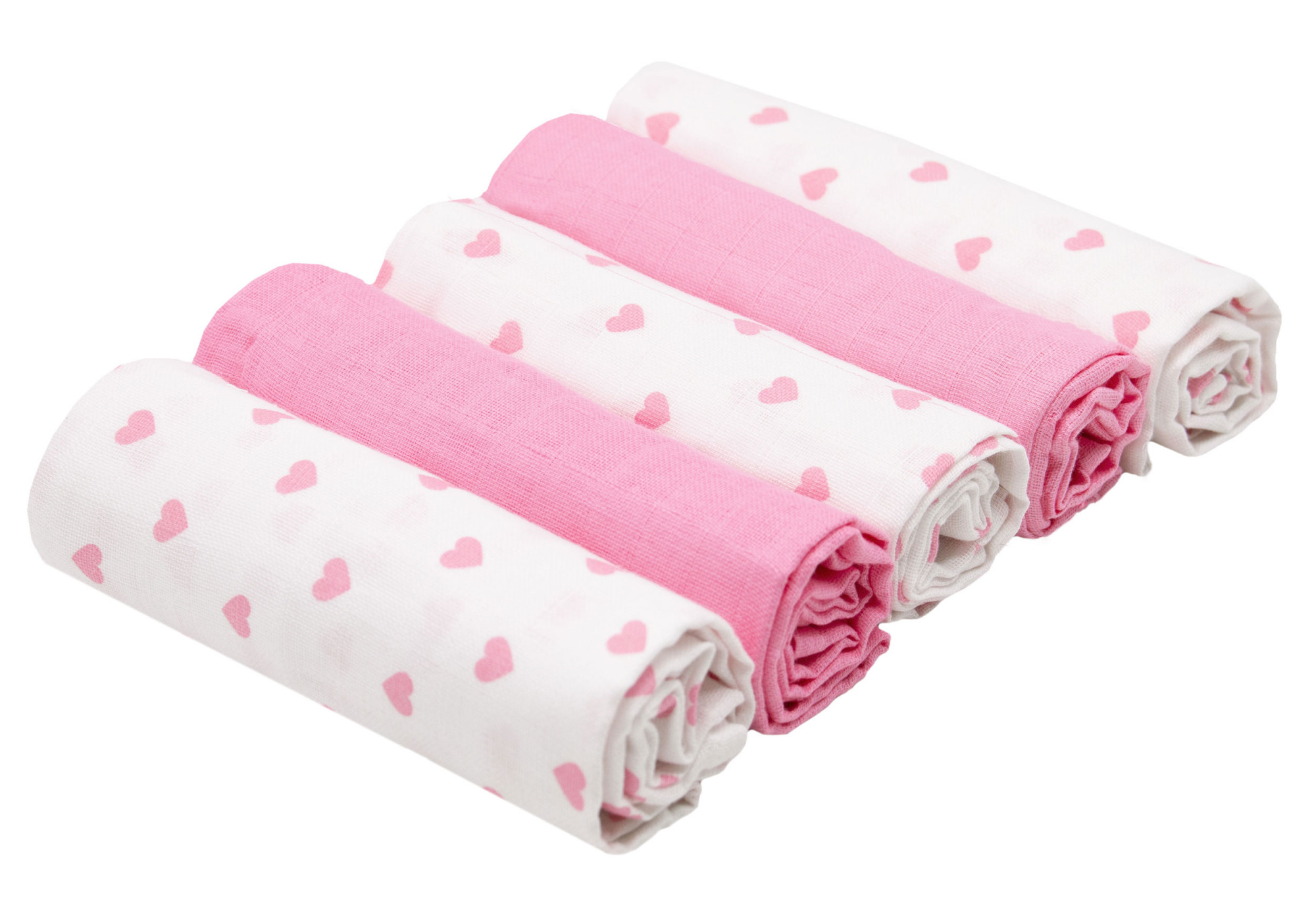 5er Set Spucktücher 80x80 cm Baumwolle rosa Hauptbild