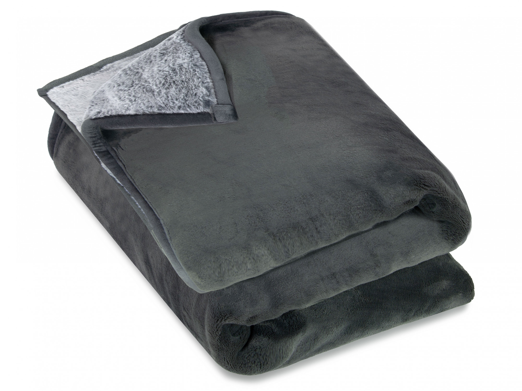 Kuscheldecke XXL Mikrofaser 220x240 cm anthrazit Hauptbild