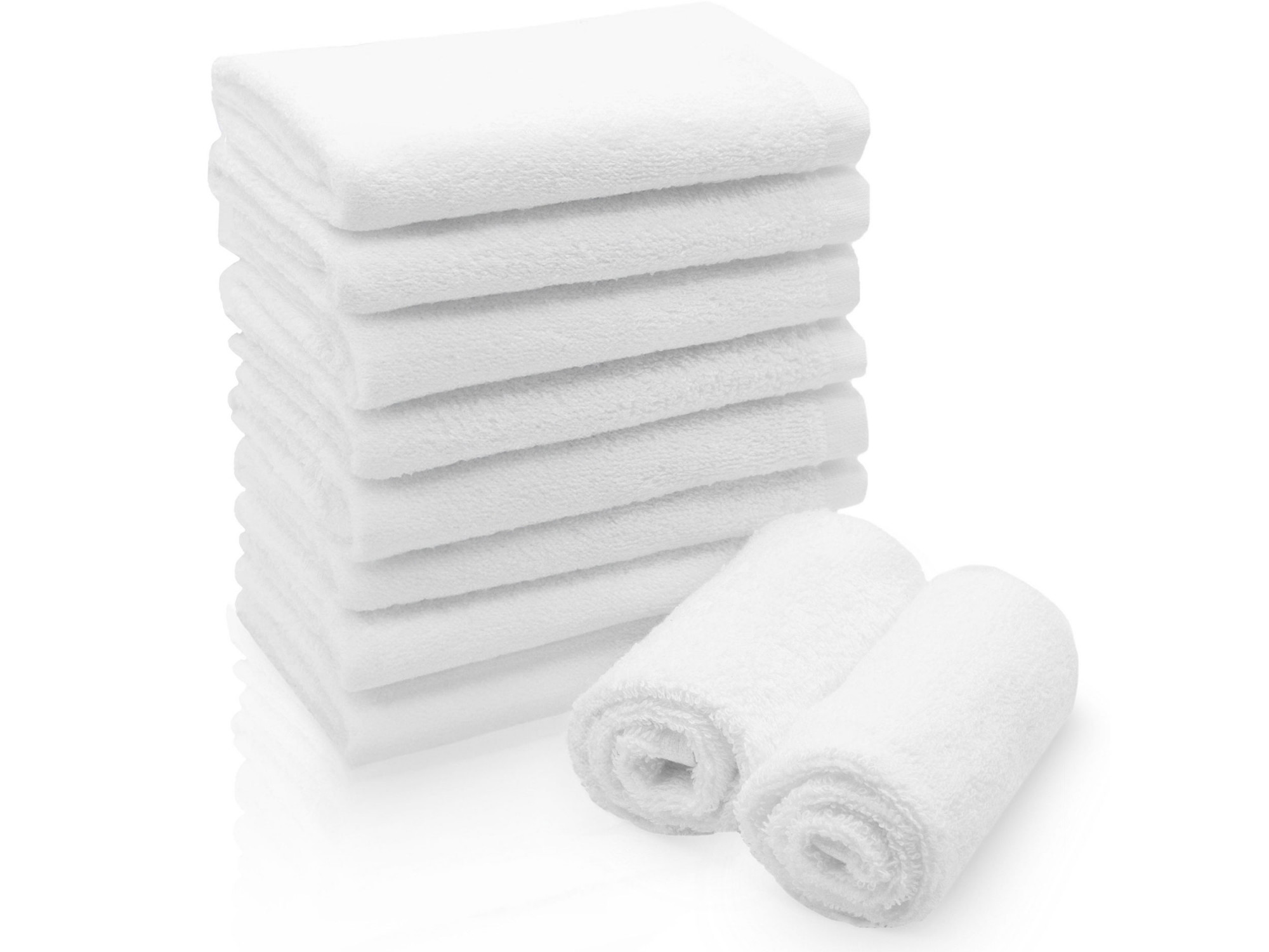 10er Set Seiftücher 30x30 cm Baumwolle 450 g/qm weiß Hauptbild