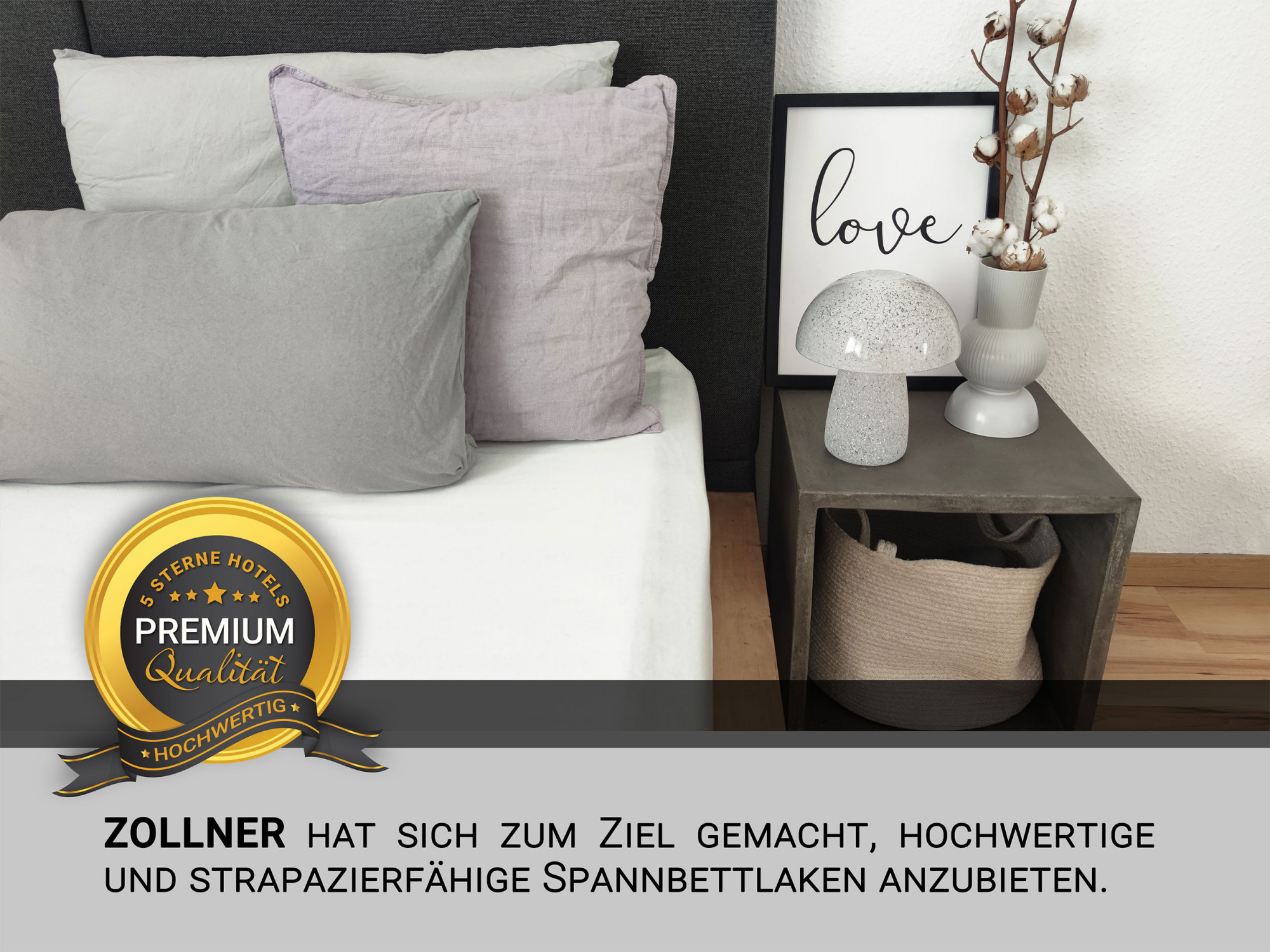 Spannbettlaken 200x200 cm 80% Baumwolle 20 cm Steg