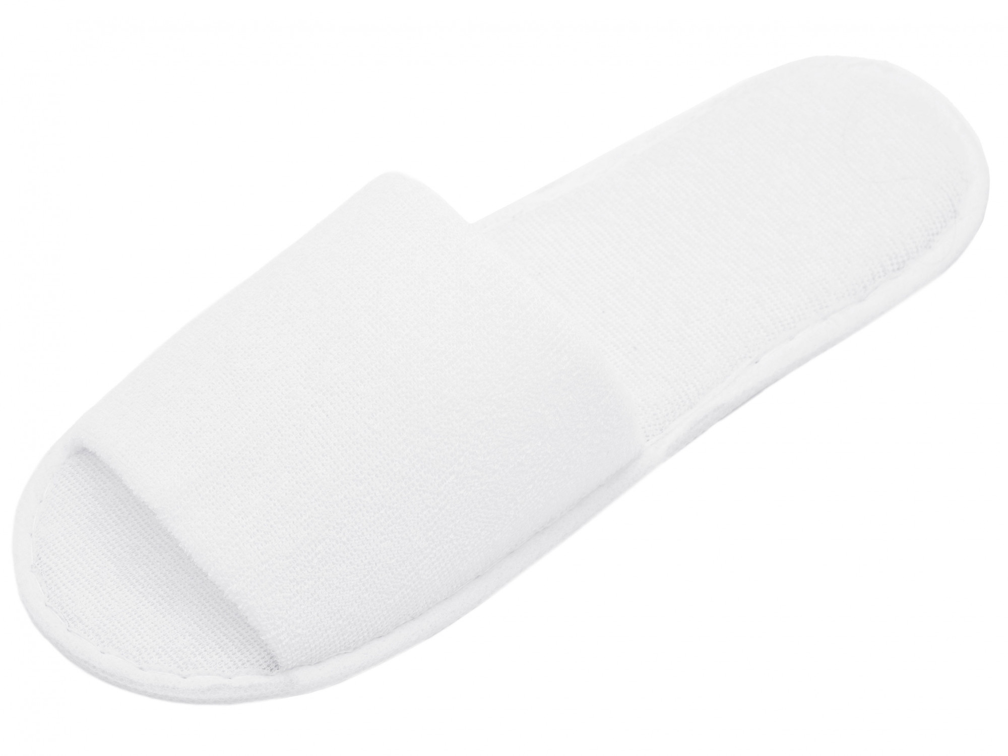 10 Paar Frottierslipper offen 31 cm Länge weiß Hauptbild