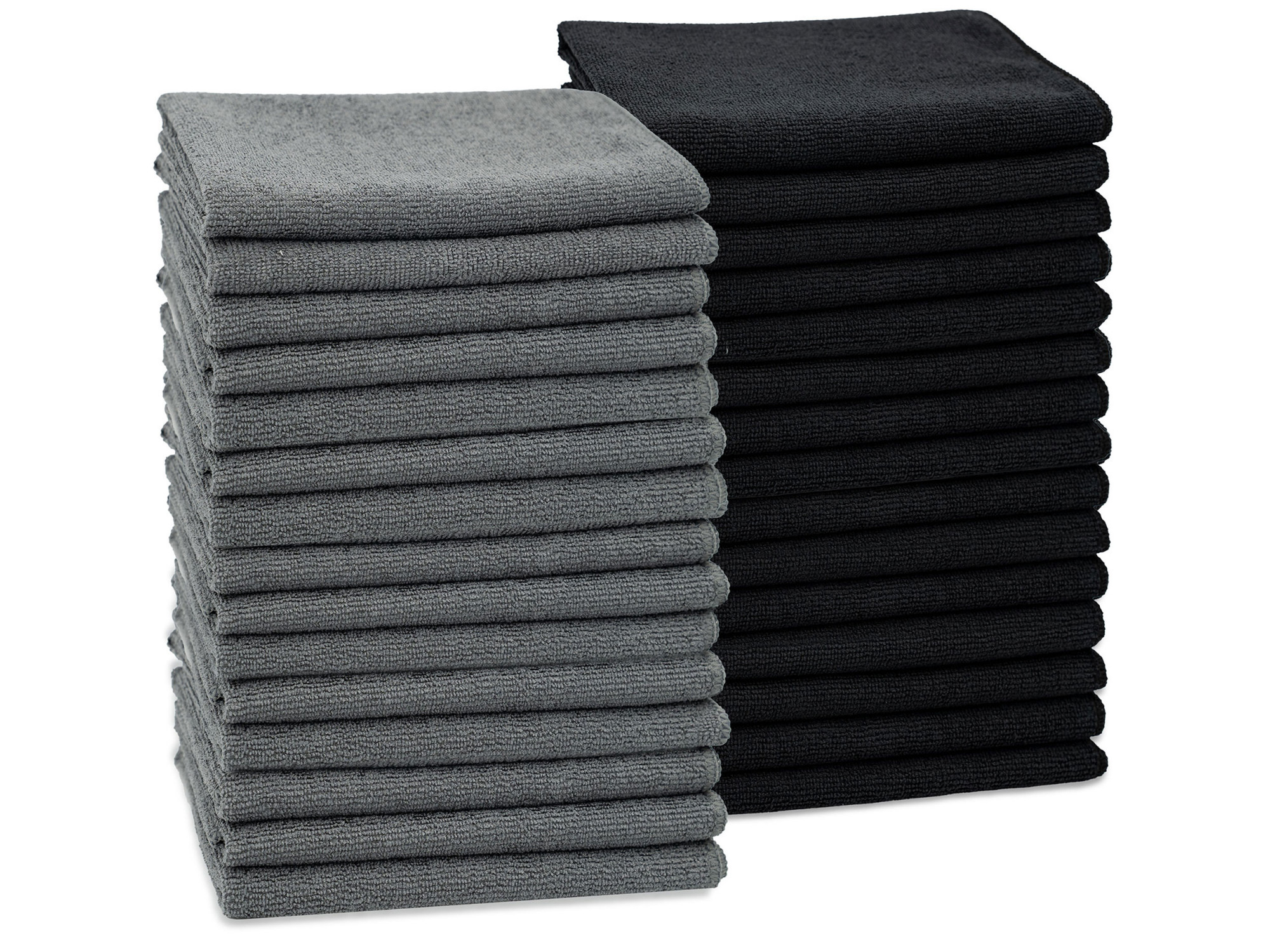 30er Set Microfasertücher 40x40 cm schwarz/grau Hauptbild