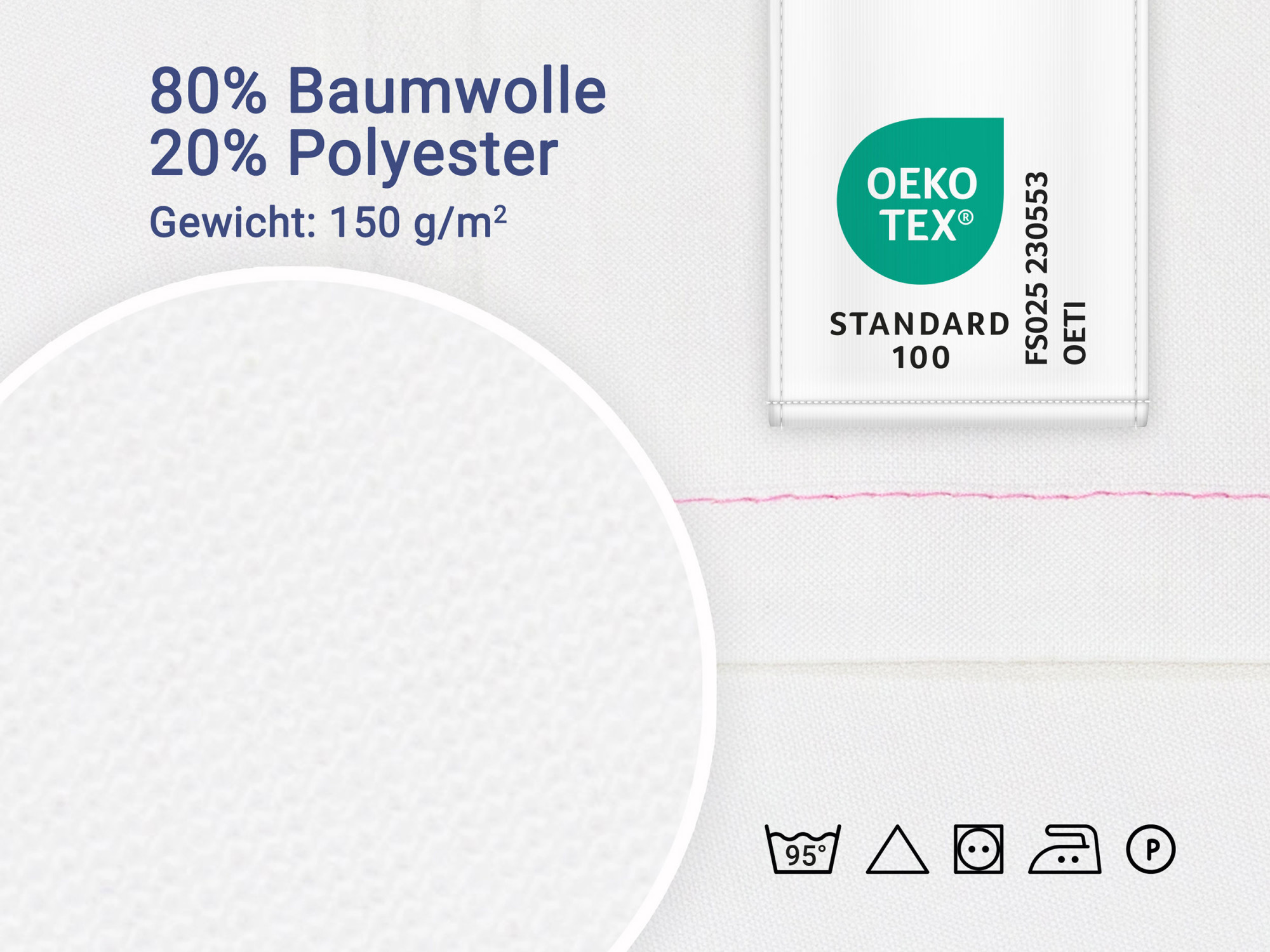 Bettlaken ohne Gummizug 320x330 cm 150 g/qm Baumwollmix