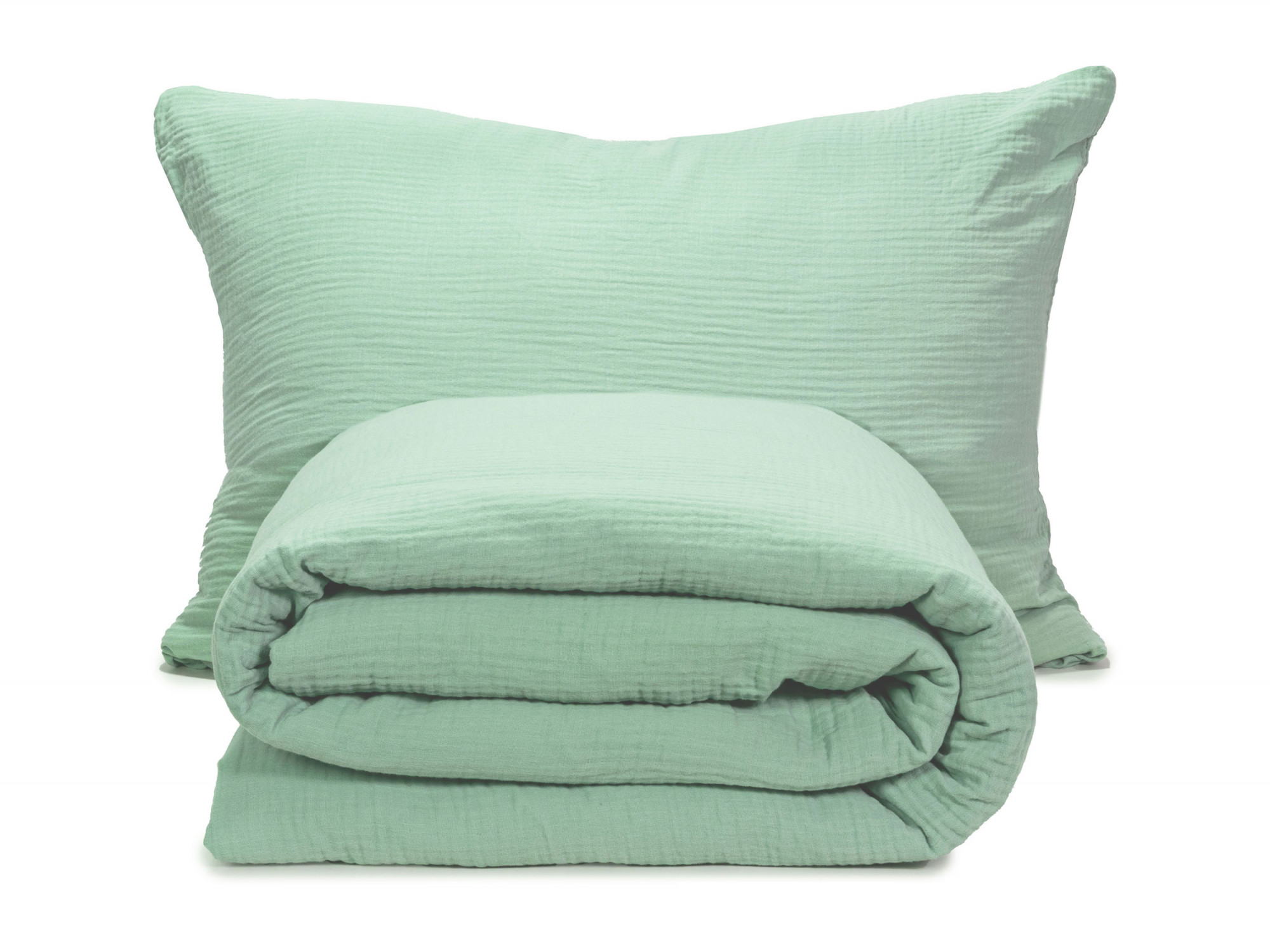 Kinderbettwäsche 40x60+100x135 cm Baumwolle salbei Hauptbild