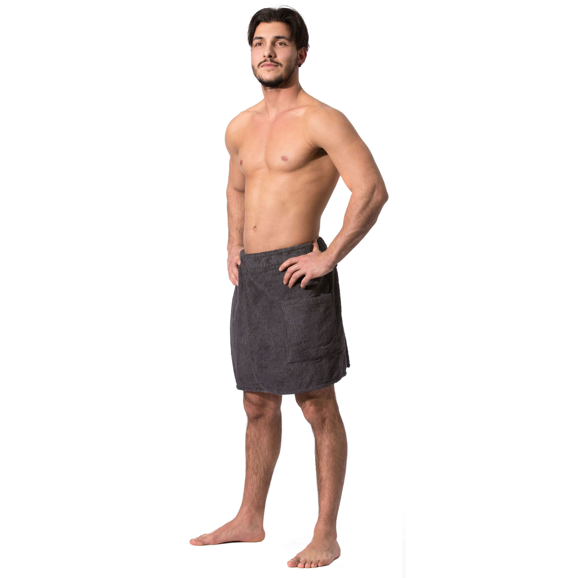Saunakilt Herren 47 cm lang S-M Baumwolle anthrazit Hauptbild