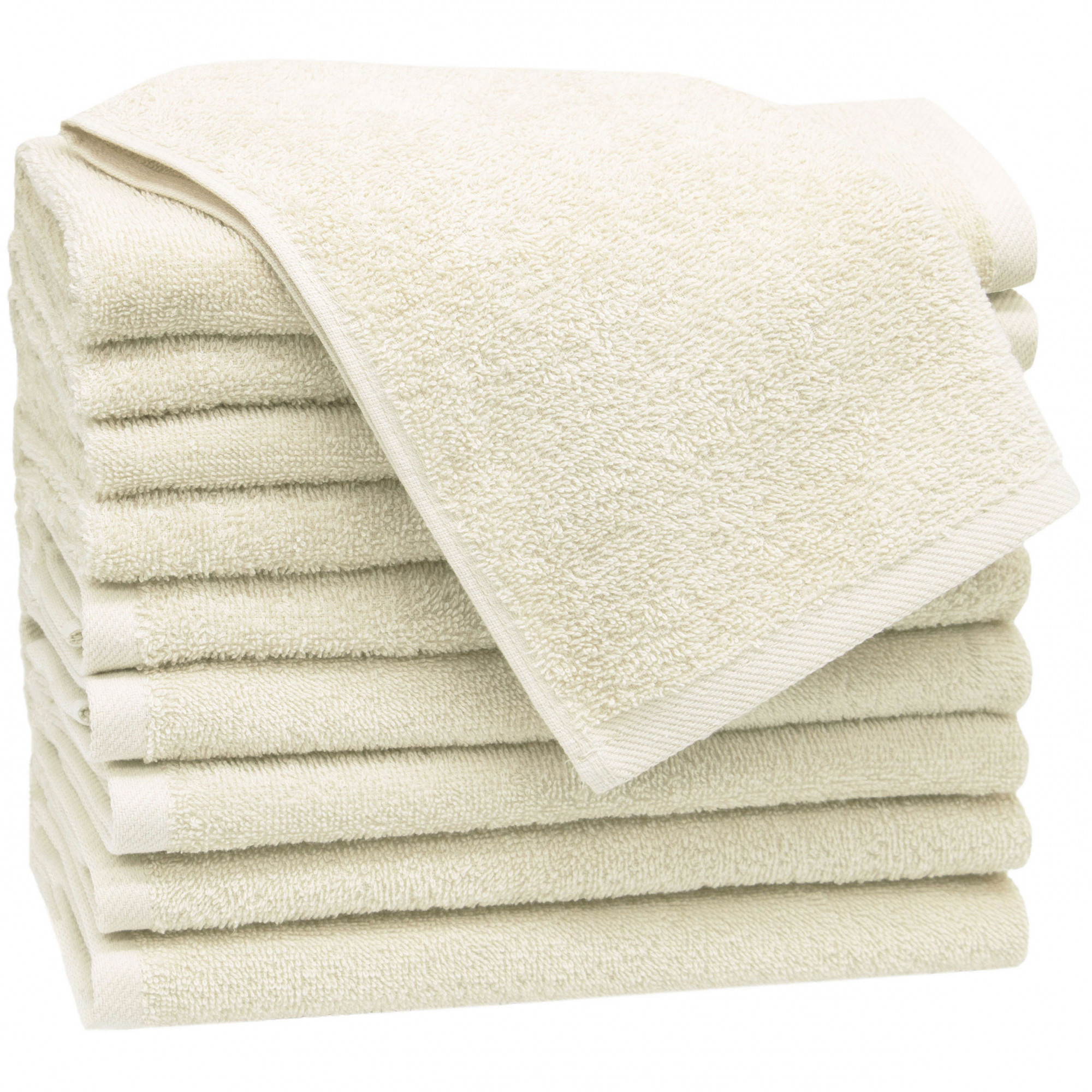 10er Set Gästehandtücher 30x50 cm Baumwolle 420 g/qm karamel Hauptbild