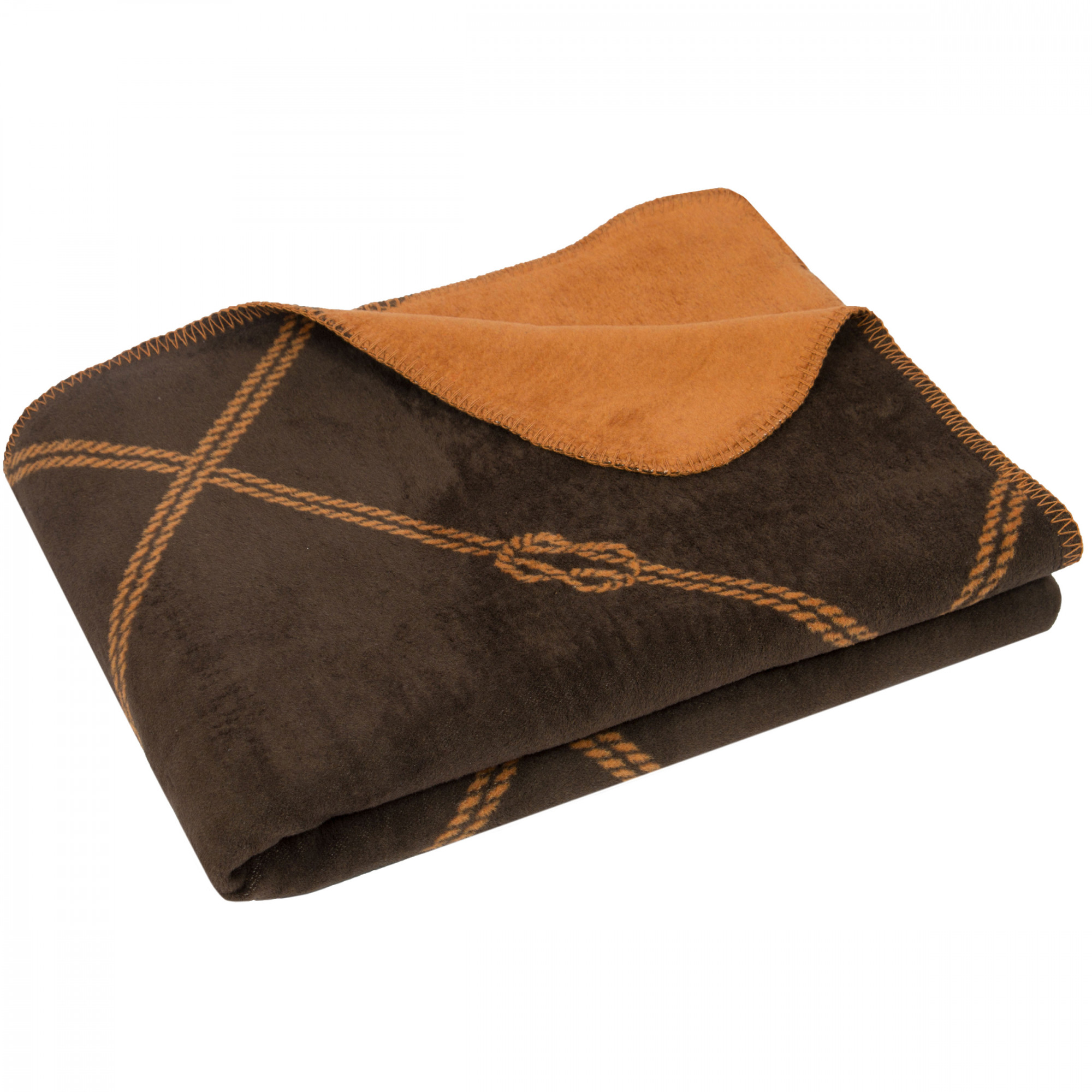 Kuscheldecke 150x200 cm Baumwollmix braun-caramel Hauptbild