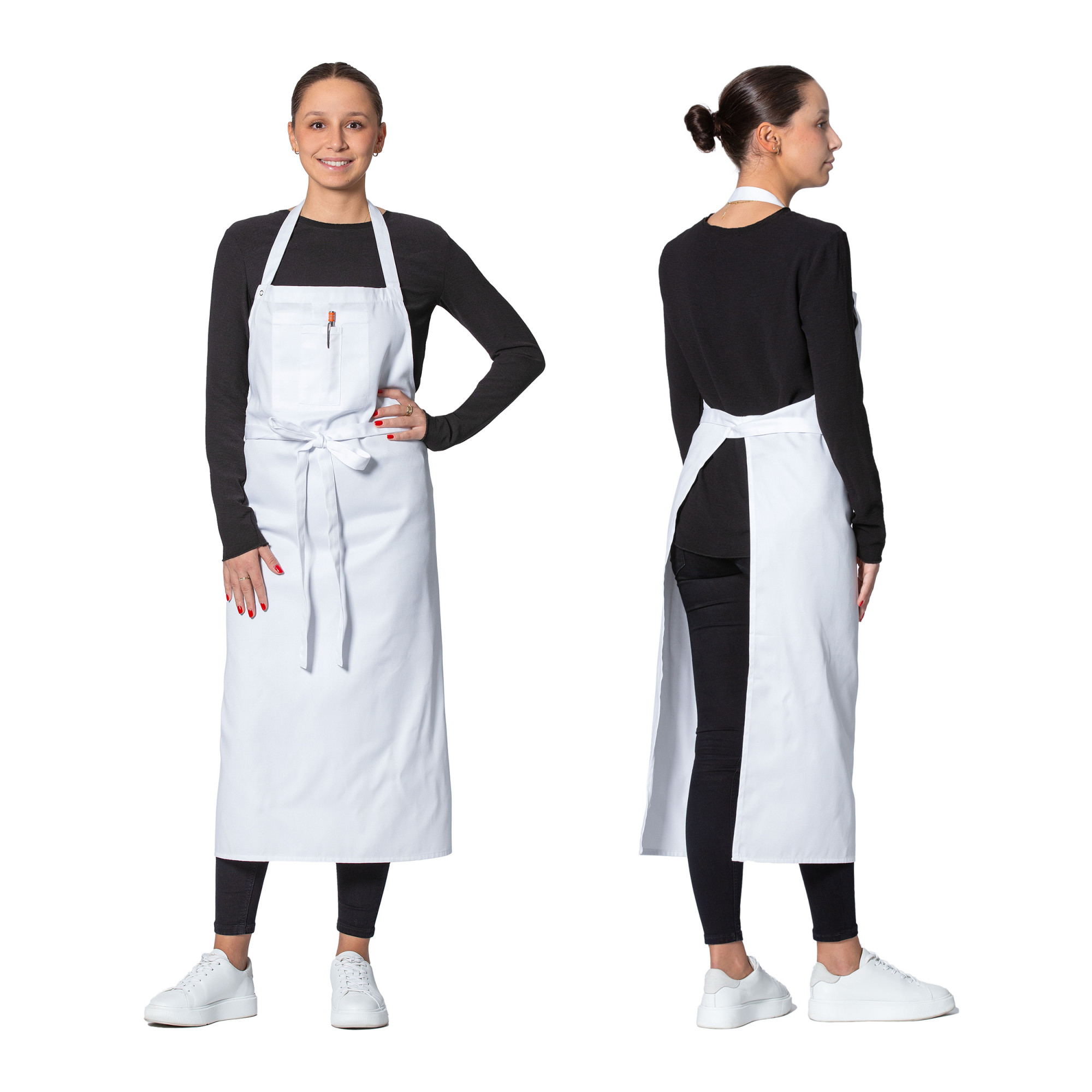 Kochschürze 80x100 cm Mischgewebe weiß Hauptbild