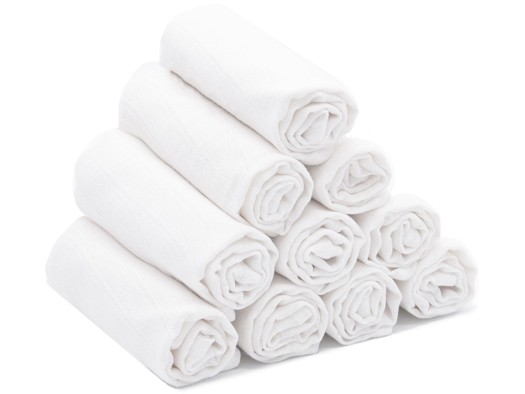 10er Set Waschlappen 35x50 cm 100% Baumwolle weiß